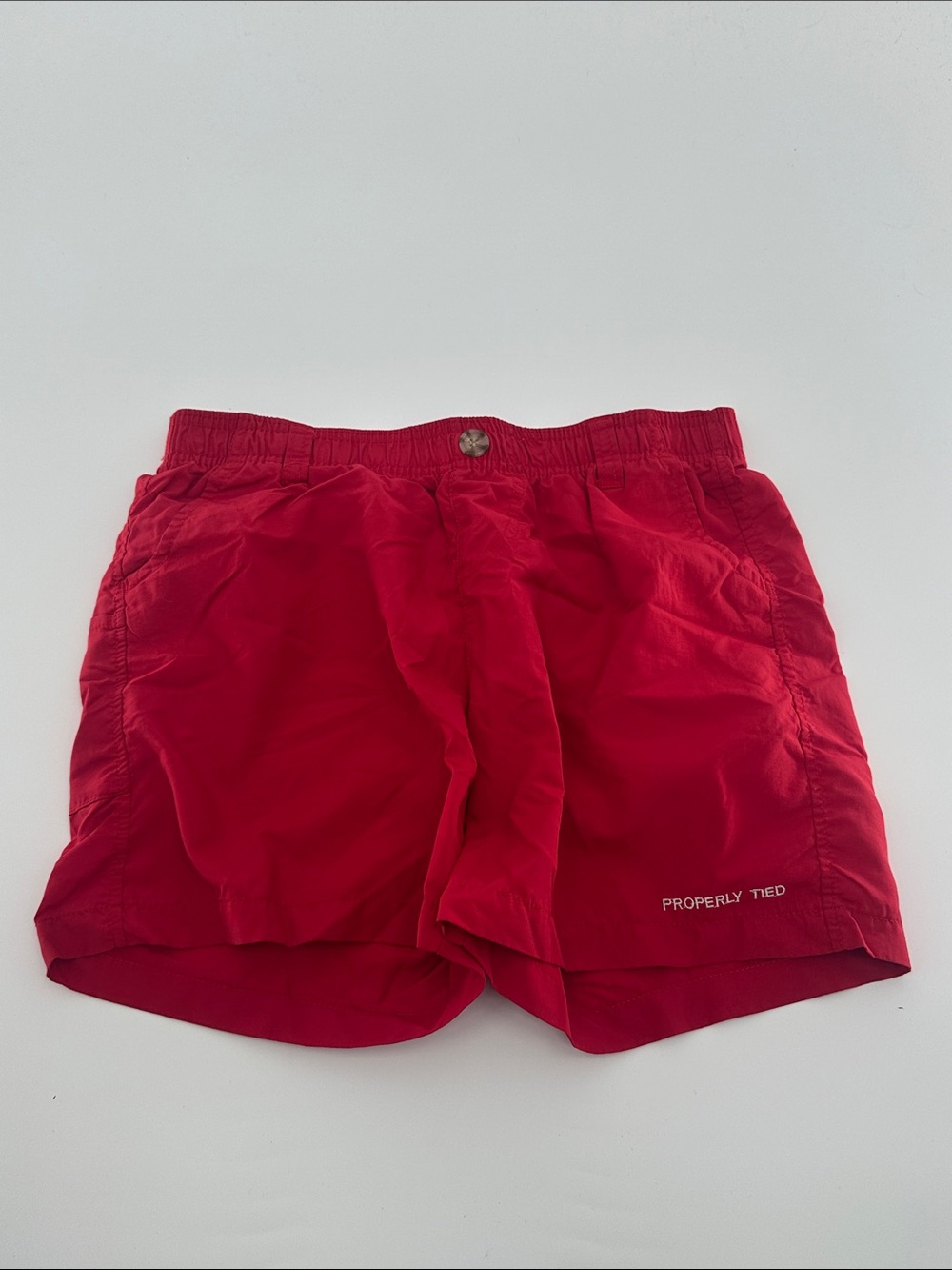 Properly Tied Kids Red Swim/Active Shorts